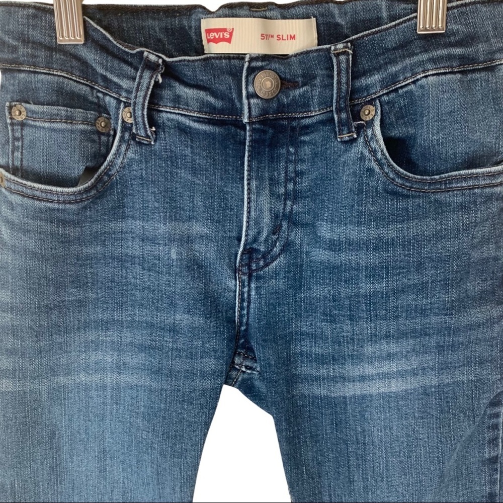 LEVI’S 511 Boys Slim Stretch Straight Leg Jeans Denim Size 10 - Picture 9 of 15